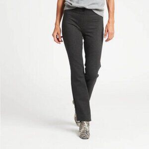 Betabrand Straight Leg Two-Pocket Dress Pant Size Medium Charcoal Neutral Yoga